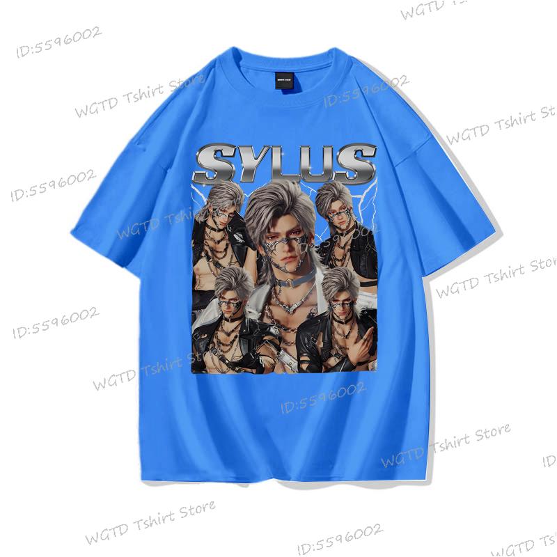 Sylus Love and Deepspace Cotton T-Shirt Vintage Streetwear Women Men Clothing Harajuku Y2k Short Sleeve Tee Loose Soft Tee Shirt