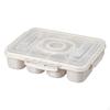 Divided Serving Tray Airtight Charcuterie Container for Candy Cookies Treats White
