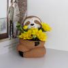 1 piece of a tree sloth flowerpot embracing flowers, creative home flowerpot, garden decorative animal flowerpot