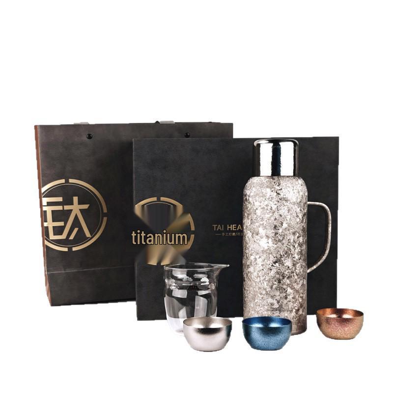 Titanium Insulated Large Tea Stewing Pot Set with Gift Box