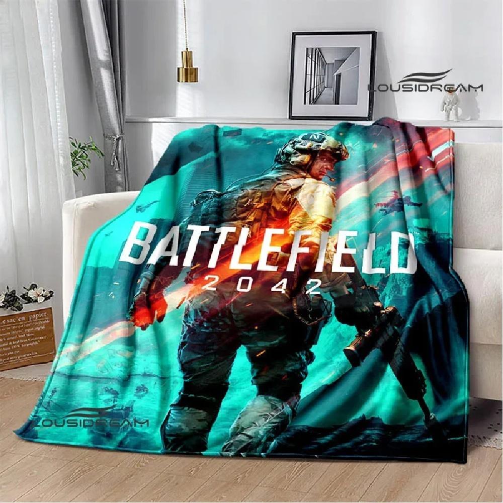 3D Game Battlefield Printed Throw Blanket Blankets Warm Flannel Blankets Soft and Comfortable Blanket Bed Linings Birthday Gift#Color_3,Size_100X130CM