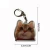 Banana Happy Cat Keychain Acrylic Funny Meme Keyring Backpack Hanging Pendant Mobile Phone Bag Charms Cute Keychain Accessories
