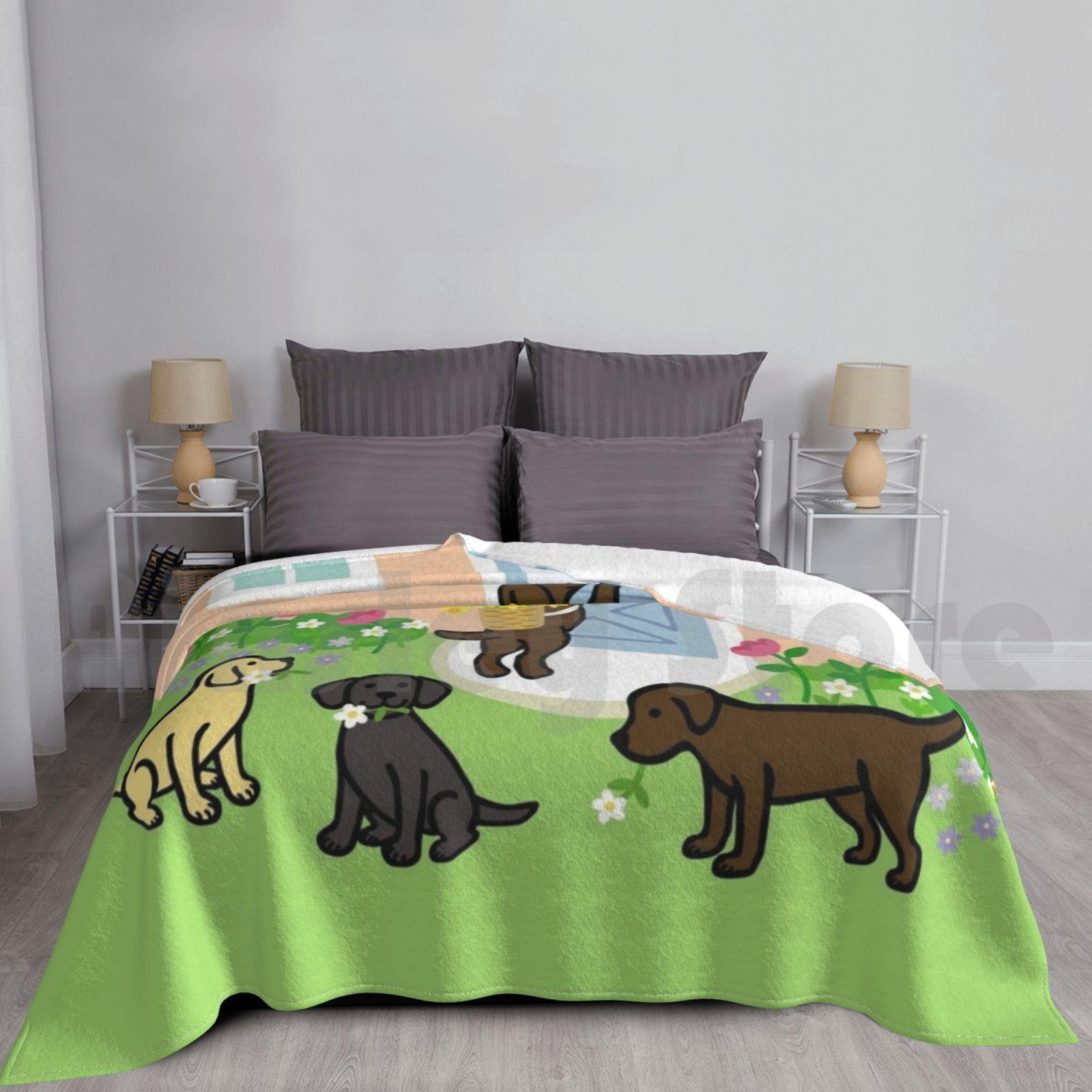 Little Labrador Retriever Visitors Blanket Fashion Custom Labrador Retriever Labrador Labrador Retriever Size: 75*100cm, Weight: 230 GSM
