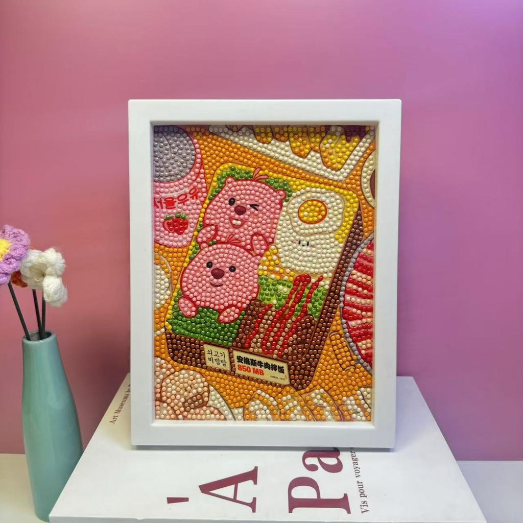 17 * 22Cm Cartoon Diamond Painting Children'S Puzzle Handmade Diy Year Of The Horse Living Room Sticker Decorative Painting