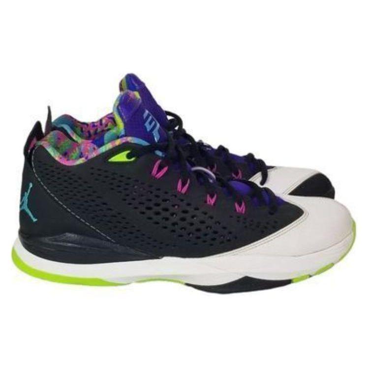 Air Jordan CP3.VII Bel Air Men Sneakers Black Gamma-Blue-White-Flash-Lime 616805-015