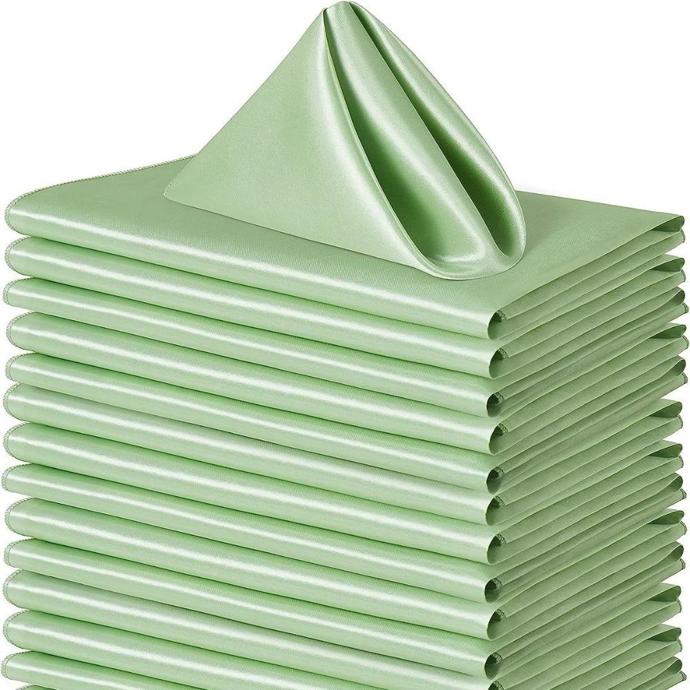 10pcs Soft Satin Napkin 30x30cm Table Napkins High-end Dinner Napkins  Event