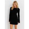 Women's Burgundy Spanish Sleeve Knitwear Mini Dress Yv273