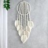 Handgewebter Baumwoll-Traumfänger mit Blattmuster, Wandbehang für Wohnzimmer, Schlafzimmer, Orientalisch Boho Chic Wandteppich-Dekor