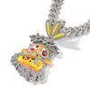 Unisex Hip Hop Drip Cartoon Pendant Necklace with Zircon
