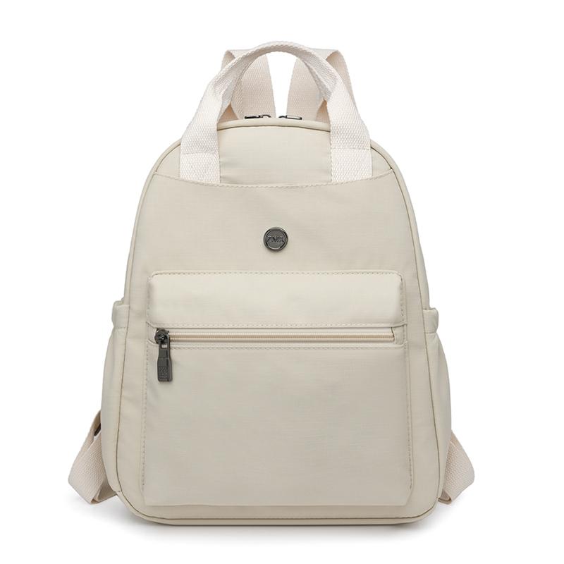 Solid Color Large Capacity Backpack Women Travel Backpack Lightweight College Student Schoolbag