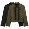 Neue modische Jacke im europäischen und amerikanischen Stil für Pendler mit Schulterpolstern und Knoten