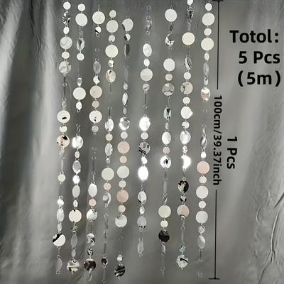 Shiny and Sparkling, Perfect for a Dream Wedding. PVC Sequin Hanging Decorations, Suitable for Wedding Porch Backdrops