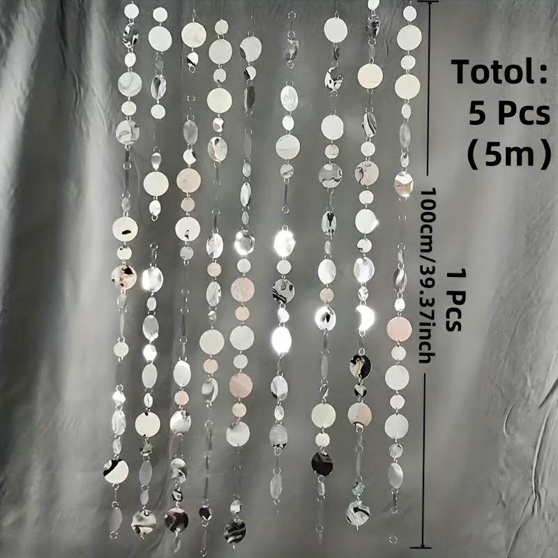 Shiny and sparkling, perfect for a dream wedding. PVC sequin hanging decorations, suitable for wedding porch backdrops