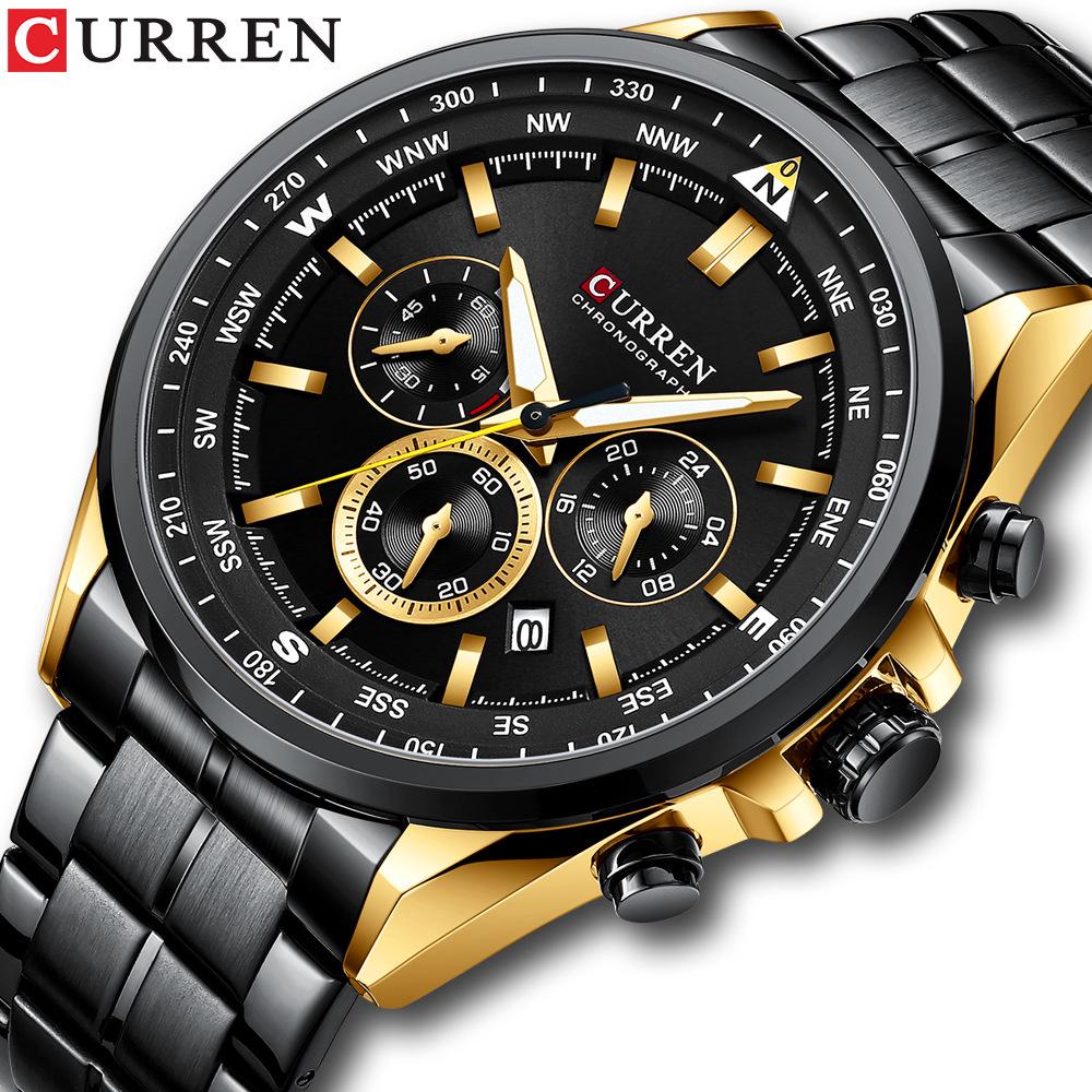 Curren 8399 Men's Quartz Multifunction Calendar Watch with Large Dial