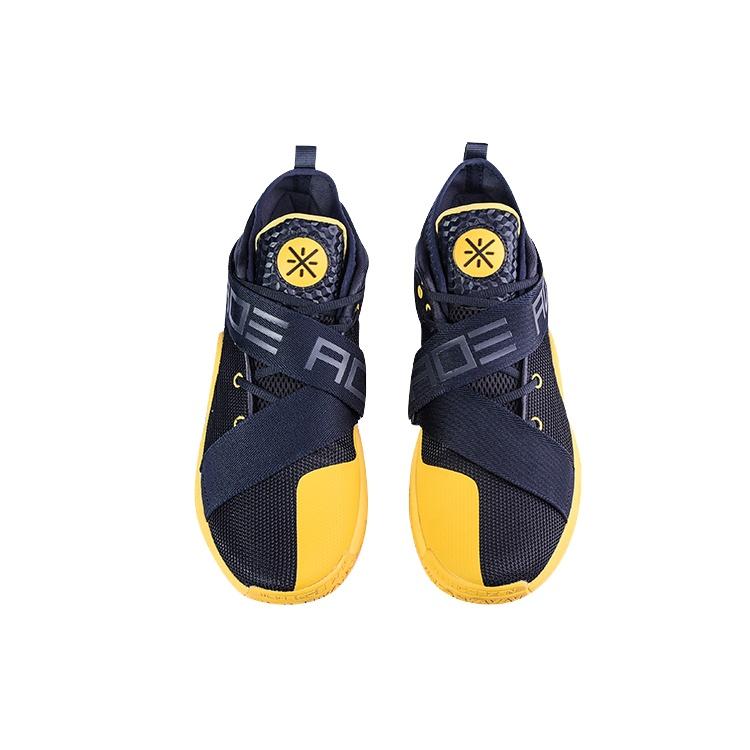 Li-Ning Li Ning All City 7 Cushioning, Wear Resistant Mid Top Performance Basketball Shoes Men's Black Yellow ABAN047-10