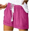 Women's Casual  Summer Elastic Beach Shorts  Solid Casual Shorts