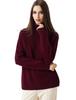 Solid Color Wool Sweater: Seven-Stitch, Long-Sleeve, Warm and Simple Autumn/Winter Commuting Base Layer.