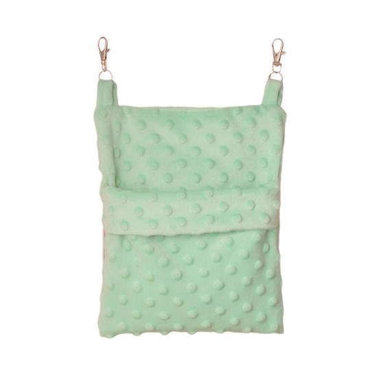 

Клетка-гамак для хорька и крысы, подвесной гамак для маленьких животных, двусторонний гамак для морской свинки, двухъярусная кровать для крысы, мягкое плюшевое гнездо для хомяка зелёный