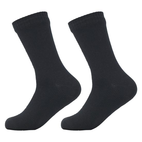 1 Pair Waterproof Socks Elastic Breathable Mid-Tube Soft Socks Foot Protection Windproof