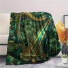 1Pc St.Patrick's Day Print Flannel Blanket, High quality Comfortable for All Seasons, Home Decor, Warmth and Comfort, Perfect for Christmas Gifts W73