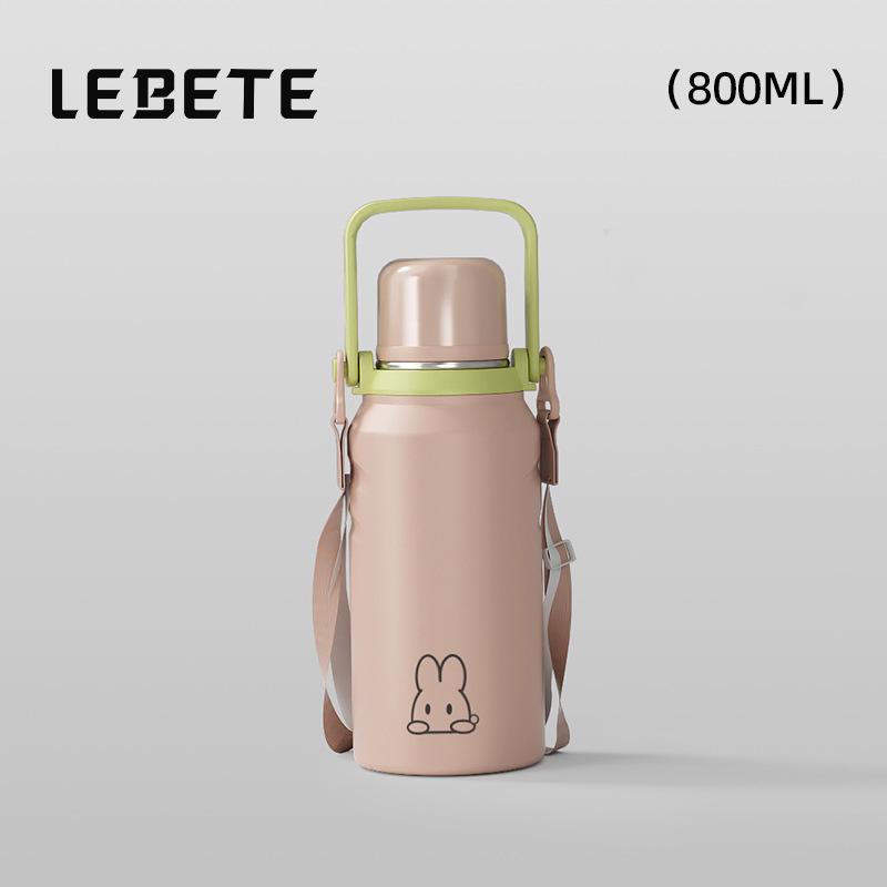 

316 Stainless Steel Large Capacity Round Thermos Cup for Men and Women - Outdoor Sports Water Bottle and Travel Flask 600ml