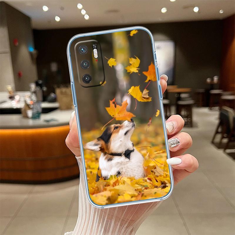 UP23 Cute Corgi dog Transparent Phone Case for Samsung Galaxy A04 A04S A14 A23 A34 A54 M23 M33 M52 M53