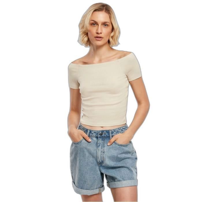 T-shirt à épaules dénudées femme Urban Classics GT - beige - XXL