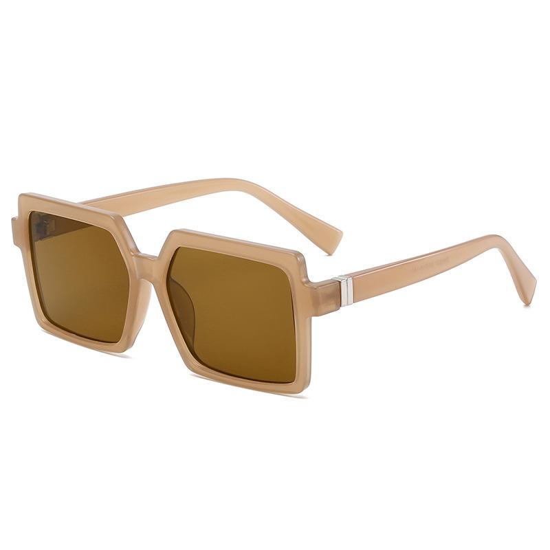 New European and American retro square sunglasses men's and women's trendy jelly sunglasses large frame street sunglasses s