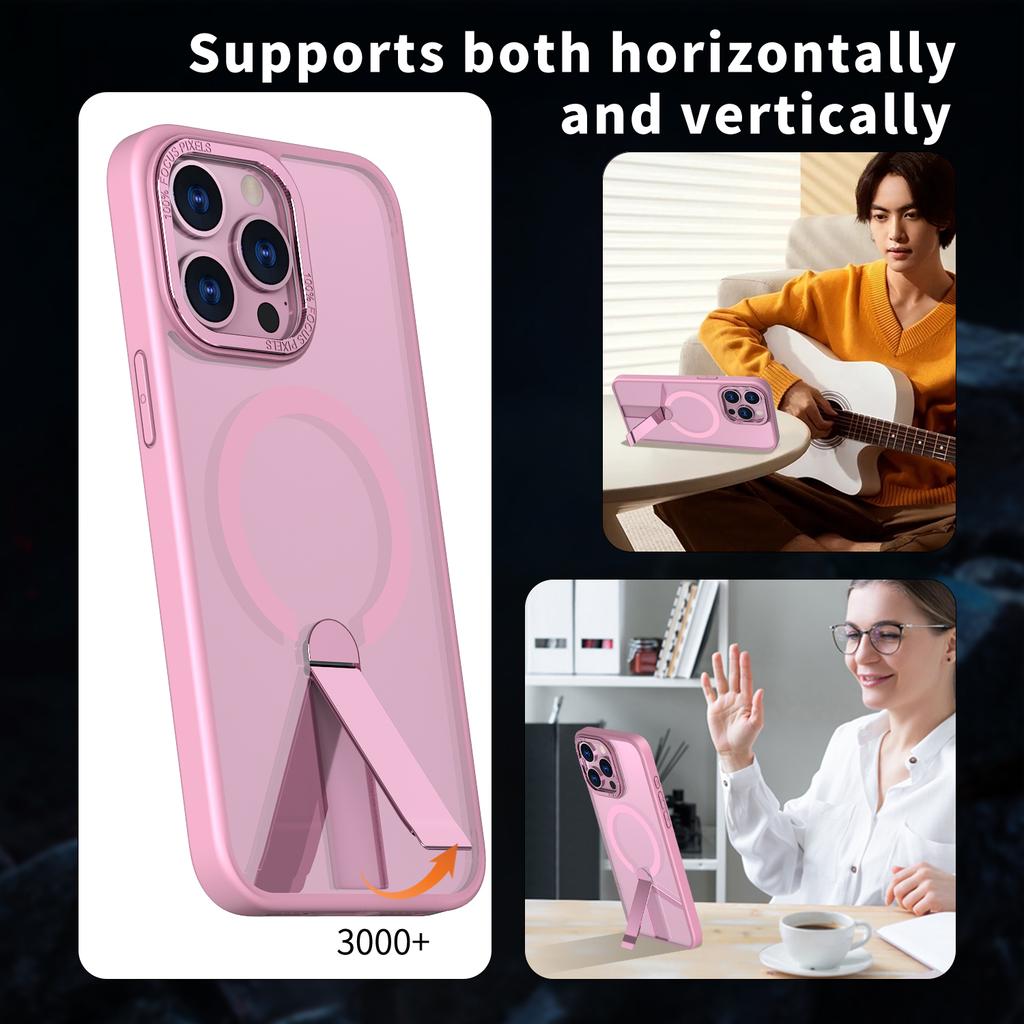 For iPhone 14 Pro Case Compatible with MagSafe Kickstand TPU + Acrylic Phone Cover