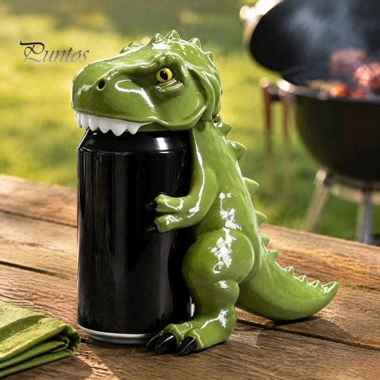 Atmosphere Desk Ornament Dinosaur Can Cover, Cute Animal Soda Holder for 375ml Cans, Novelty Picnic Gadget Plastic Drink Stand Desk, Fun Party