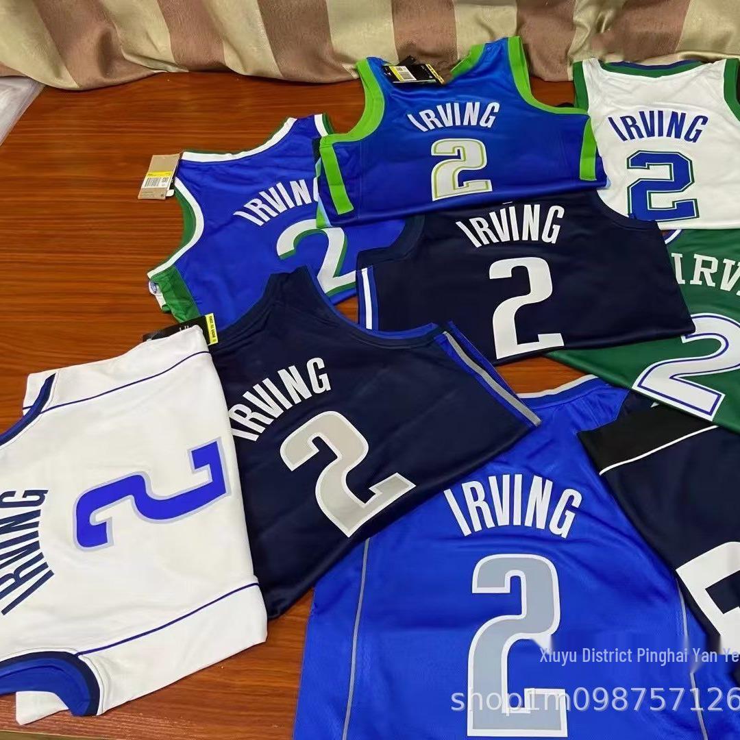 

Heat Pressed Mavericks #2 Irving Basketball Jersey S