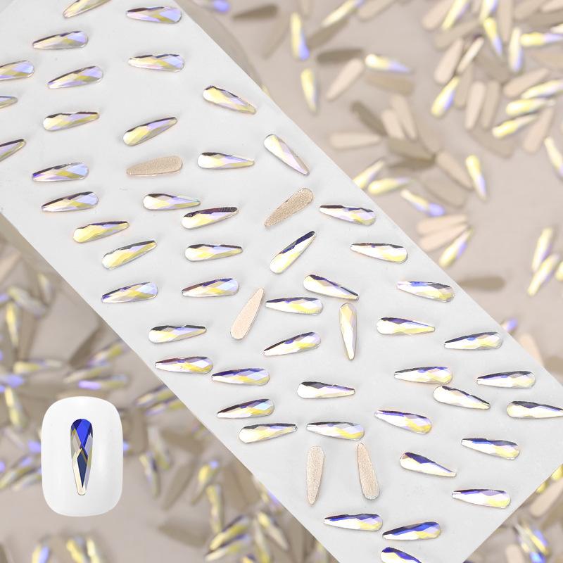 Crystal Moonlight Special-Shaped Diamond Cold Blue Moonlight Flat Bottom Diamond Mixed Horse Eye Water Drop Love Nail Art Diamond Jewelry