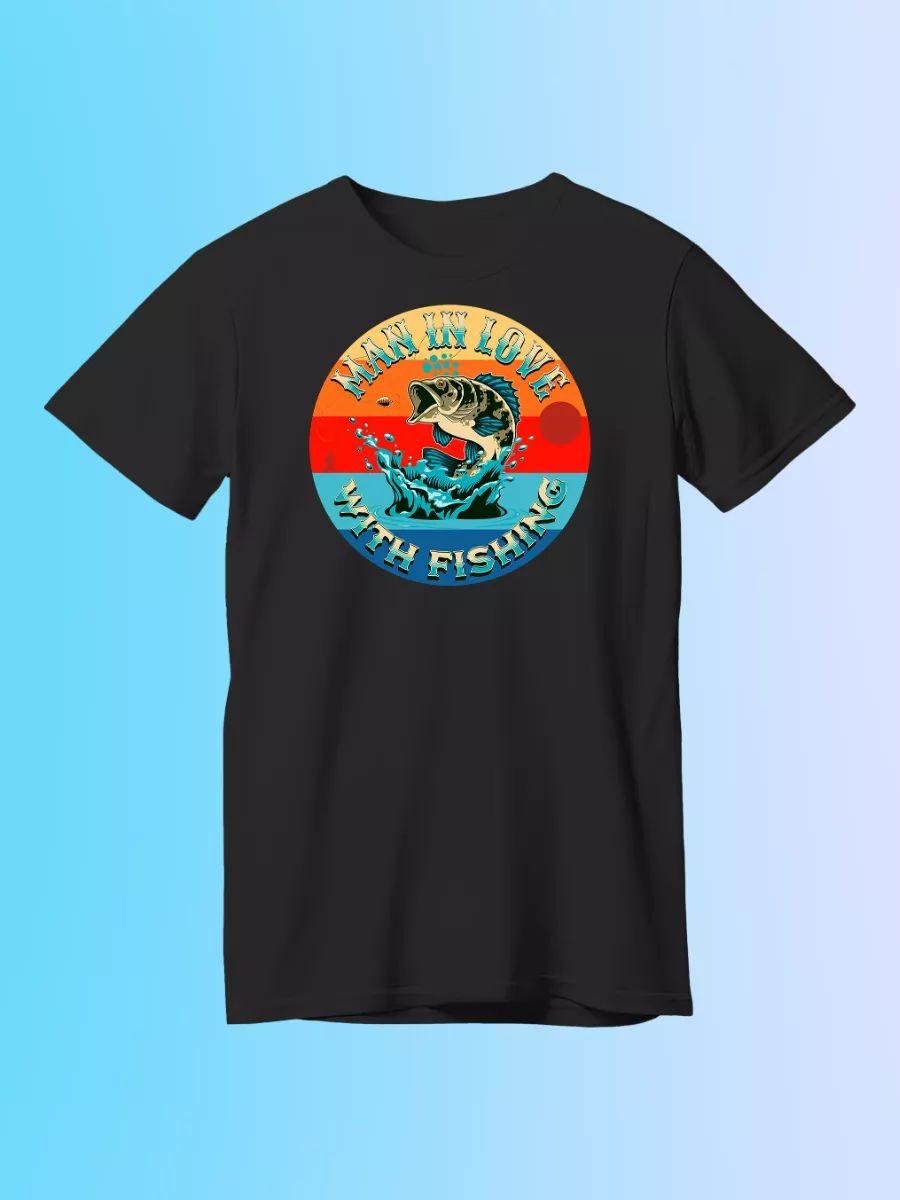 Man in love with fishing T-shirt 2XL