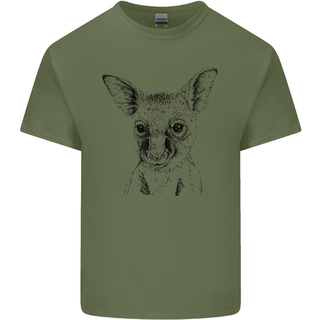 Baby Kangaroo Sketch Ecology EnvironUnisext Unisexs Light Cotton TShirt