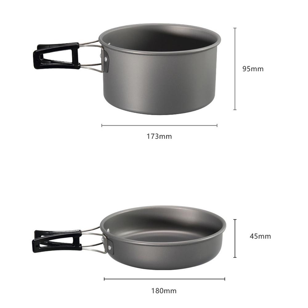 Camping Cookware Set Portable Durable Outdoor Cookware with Tableware Set