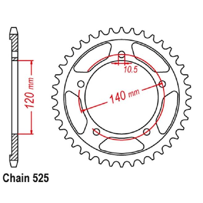 525 Motorcycle Front Rear Sprocket Kits For Suzuki DL650 V-strom 04-12 DL650A GSX-R750 GSXR750 GSX-S750 GSXS750Z