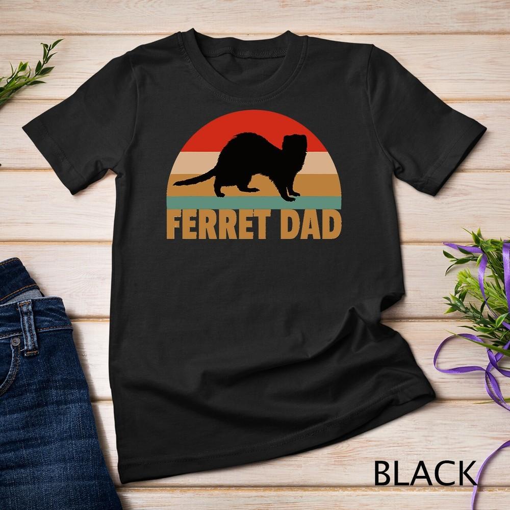 Funny Ferret Retro Pet Ferret Dad Vintage Gift T-Shirt Unisex T-shirt