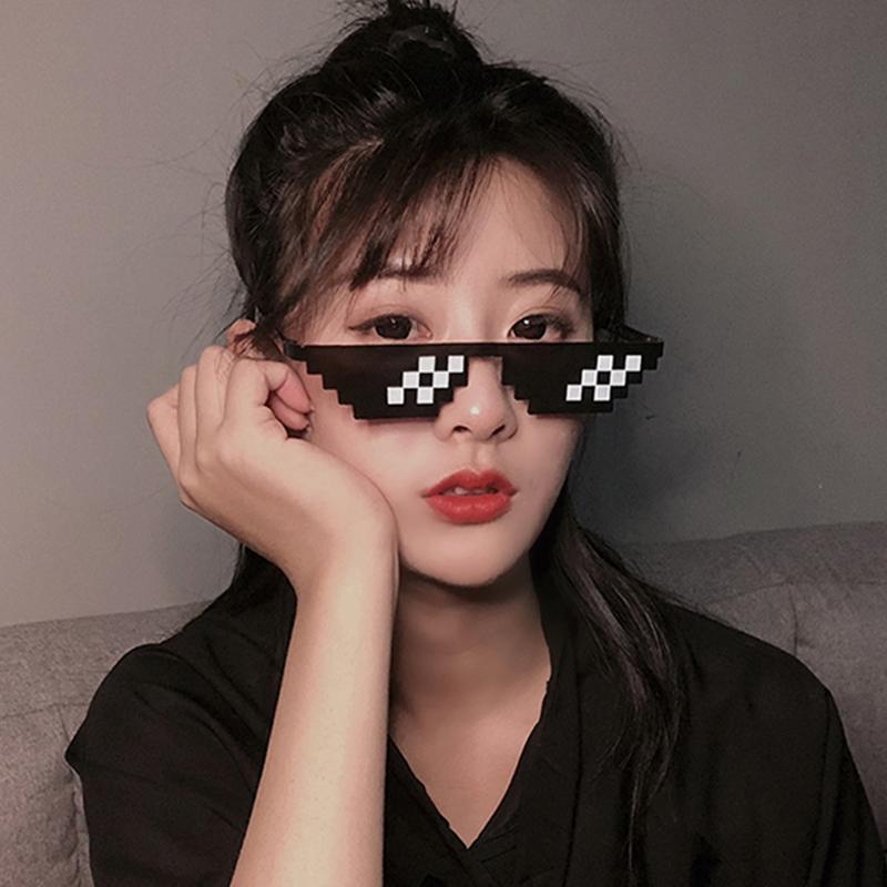 Attractive Glasses Women's Mosaic Decoration Alien Sun Glasses Men Fashion Wacky Funny Sunglasses Revelry Party Male Eyeglasses