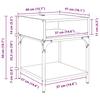 Nightstand Set of 2 Reclaimed Wood Look 40 x 40 x 50 cm Engineered Wood