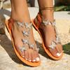 Women Summer Sandals  Butterfly Decoration Slippers Garden Shoes Beach Slides Flip Flops Bling Casual Slippers Plus Size 43