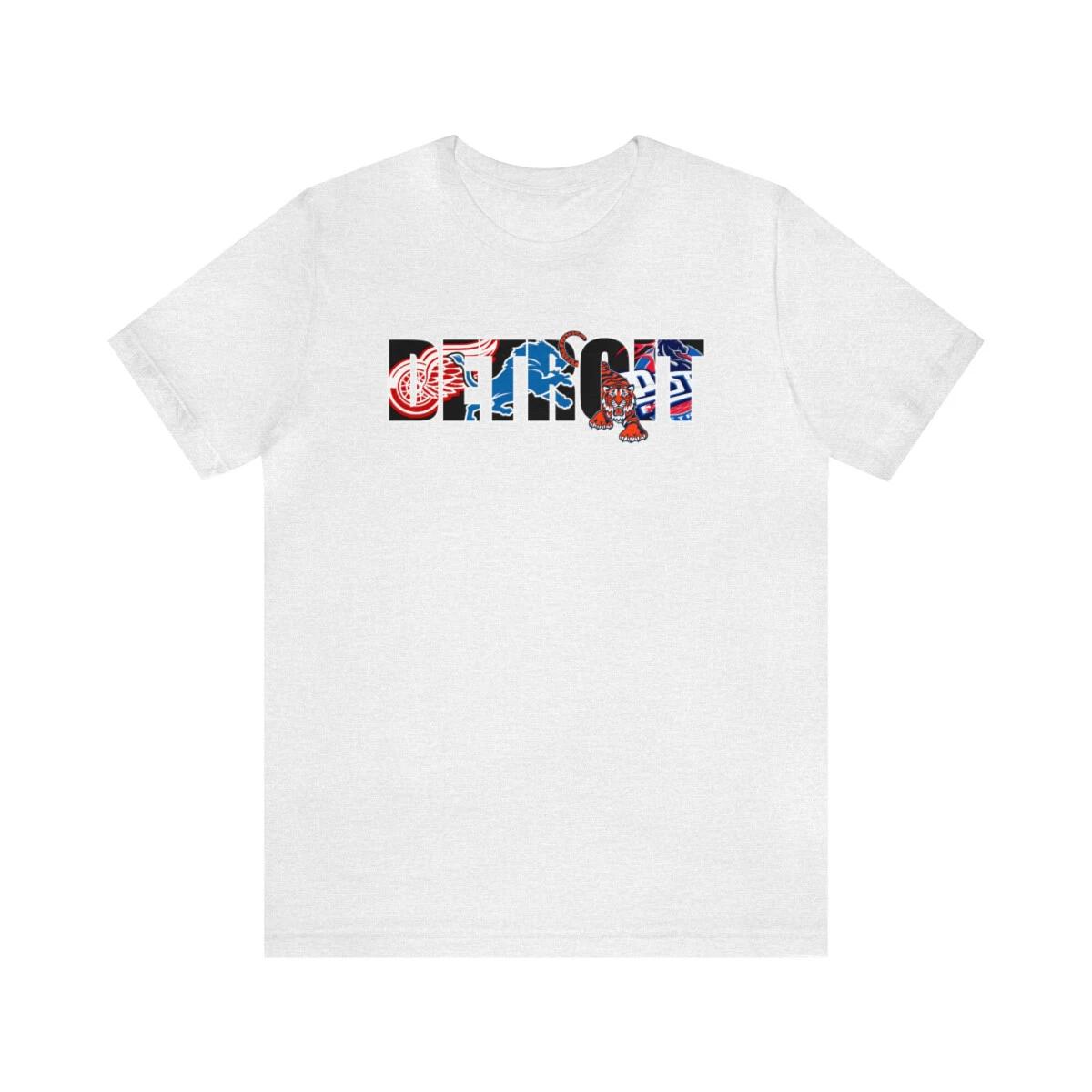 Men s and Women s T-shirts Detroit sports teams mash up XXXL