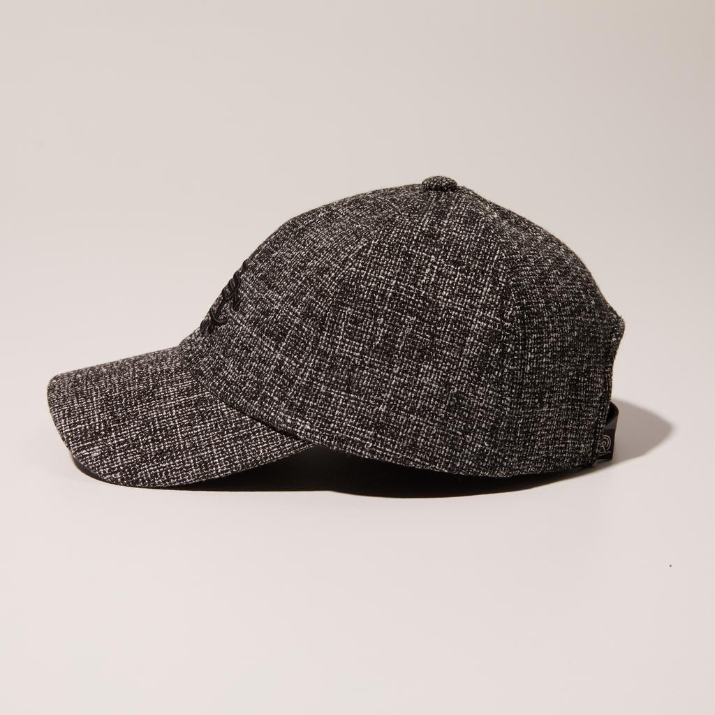 Inlichi Tweed Ball Cap - Black (Cement Black)