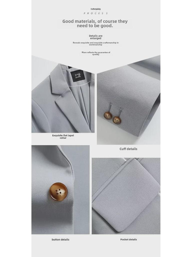 Men's Spring & Summer Casual Suits: Korean Style Loose Fit High-End Jackets