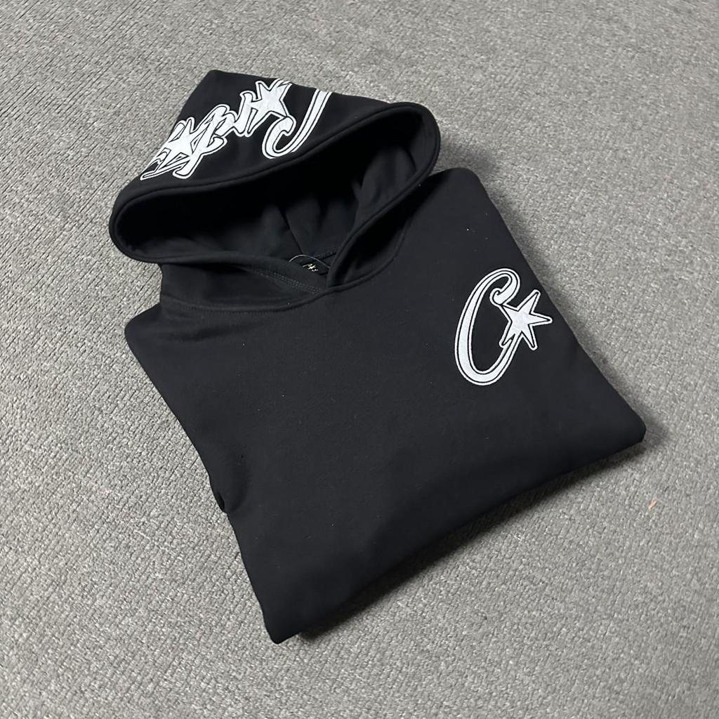 Corteiz Alcatraz C-Star Besticktes Hoodie und Fleece Jogginghosen Set