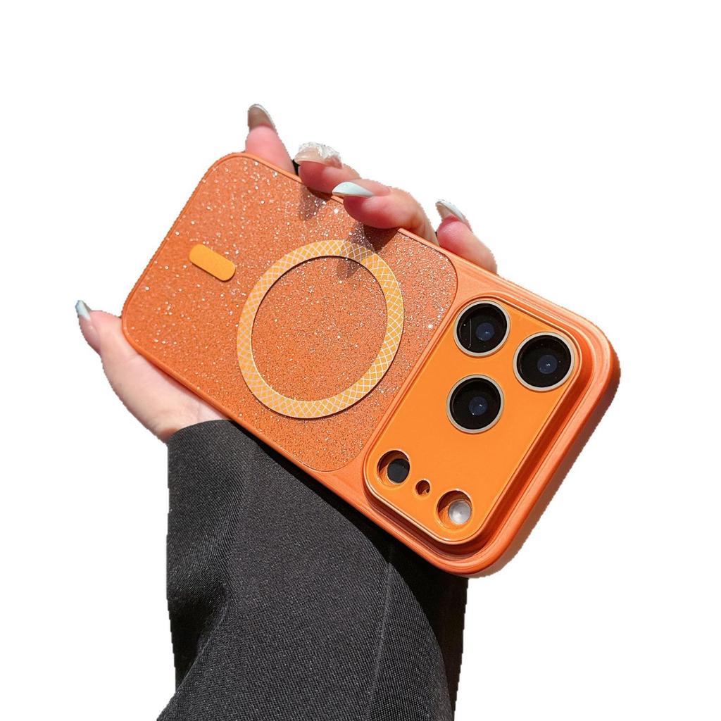 iPhone 16 Glitter Magnetic Case, Transforms to Apple 17 Pro Max Drop-Proof i15 Case, Ins Style