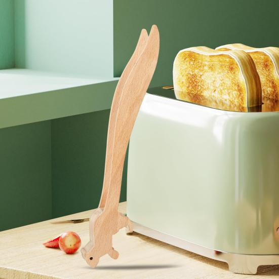 

Щипцы для хлеба, деревянный кролик в форме белки, кухонная утварь, антинагревательный зажим для тостов, торта, фруктовый зажим, зажим для выпечки, инструменты для барбекю