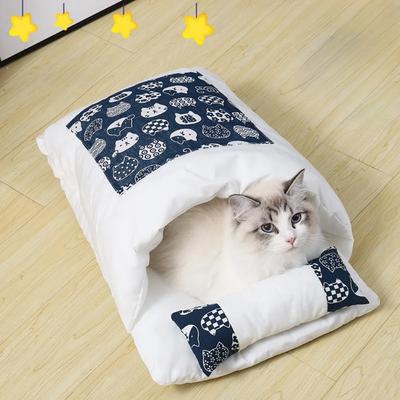 Cats Bed House Multipurpose Cat's House Comfortable Cute Cat Sleeping Bag Removable Home Supplies for Adult Cats Pets Dog Beds