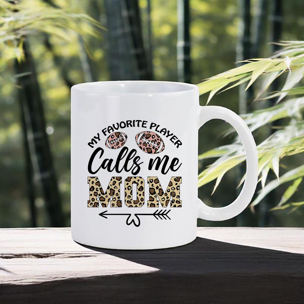 Mother's Day Coffee Mug Love You Mom Ceramic Mug Floral Pattern Water Cup for Mum Cozy Present for Mother Daily Use Unusual Mugs