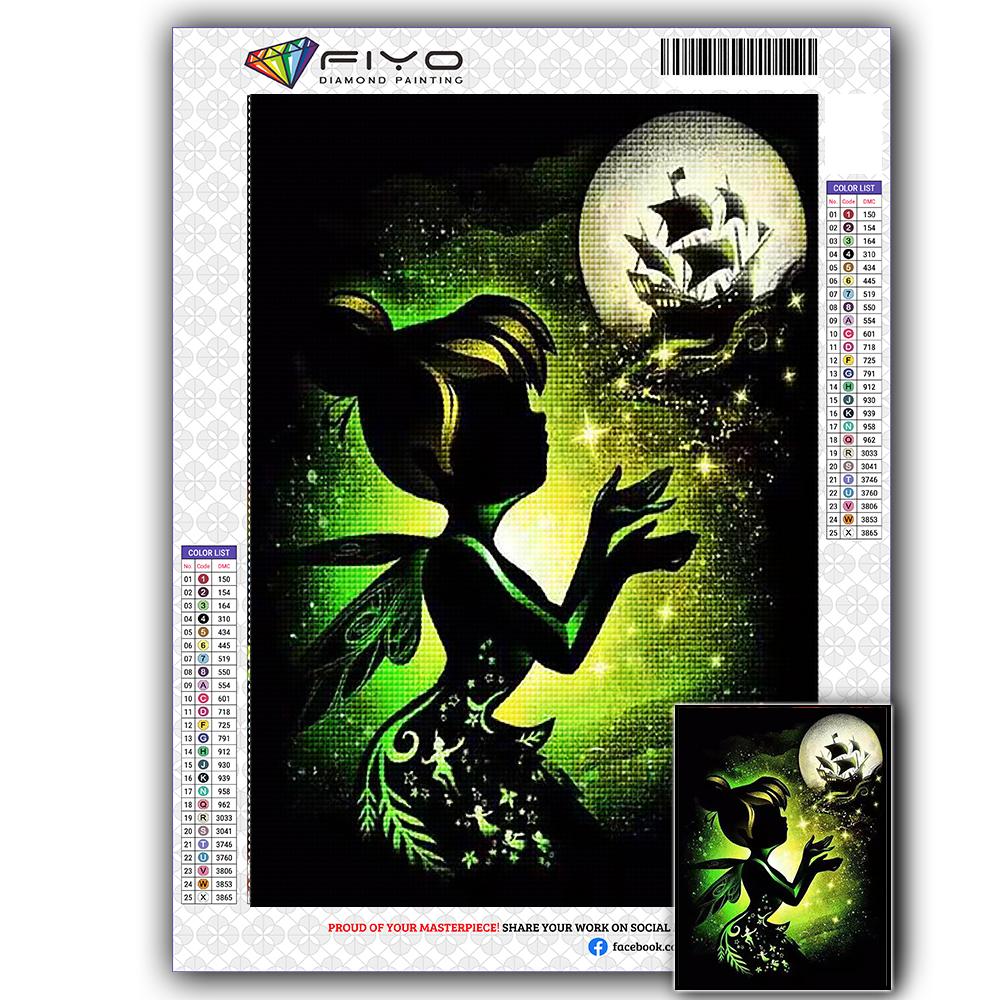 5D Diamond Embroidery Fairy Tale Full Square Diamond Painting Cartoon Diamond Mosaic Sunset Picture of Rhinestone Home Decor