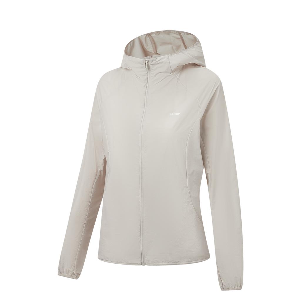 Li-Ning Plain Color Hooded Simple Comfortable Windbreaker Women outerwear AFDW464-2